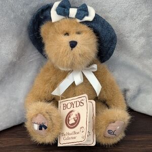 Boyds Bears "Beary Precious" Tan and Blue Teddy Bear